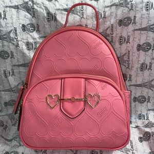 JUICY COUTURE 👑💓👛 LOVE IS JUICY BACKPACK HEART PINK LEMONADE🆕 NWT 🏷️ 👛💖